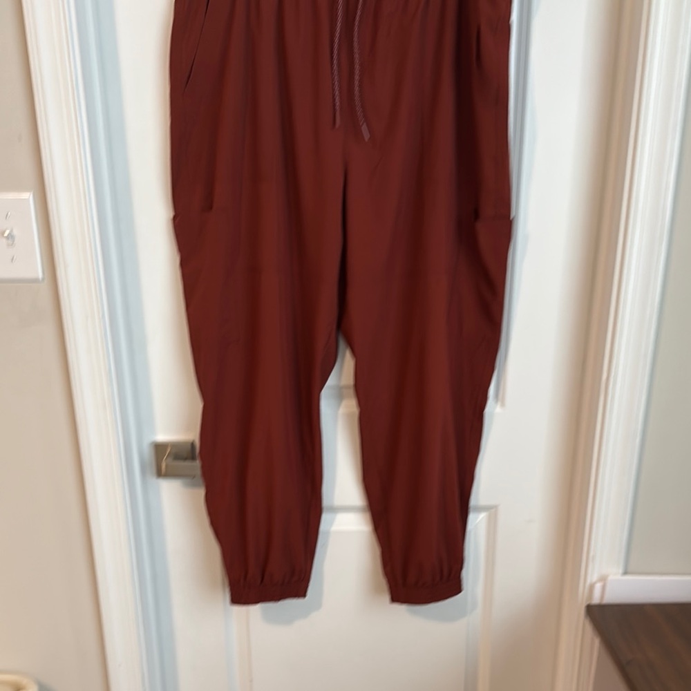 Brown Cargo Pants with Elastic Waistband